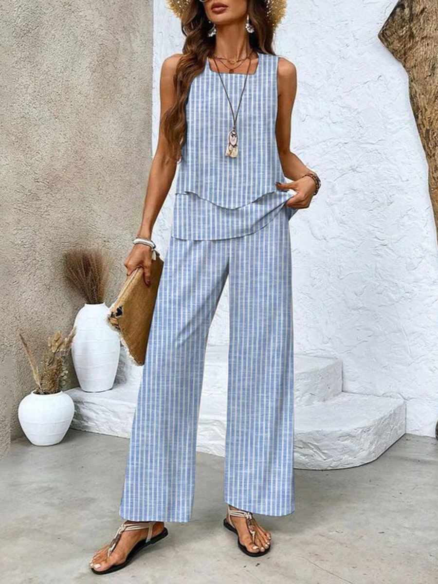 Alva™️ | Stilrent Blommigt Top- och Byxset
