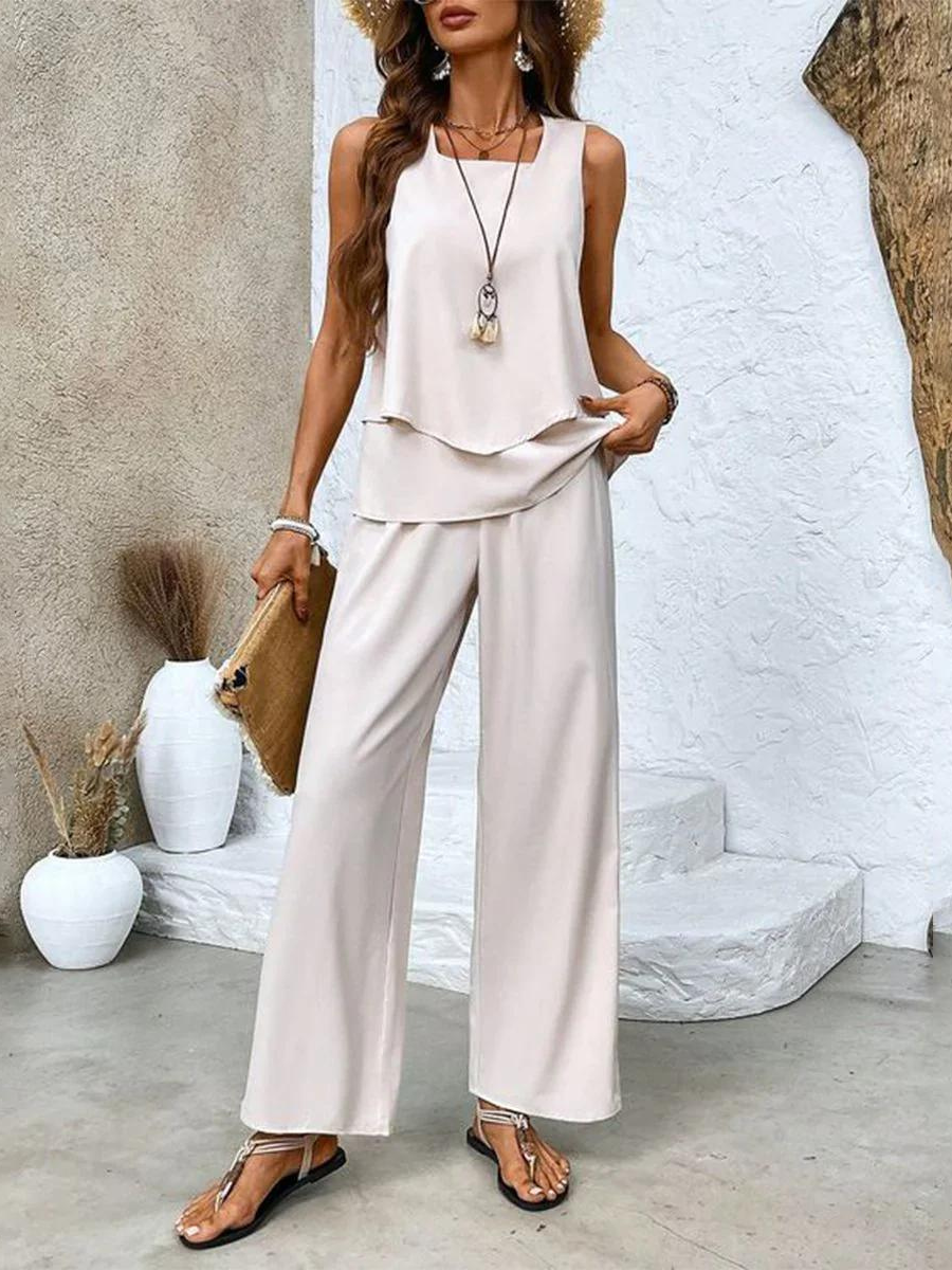 Alva™️ | Stilrent Blommigt Top- och Byxset