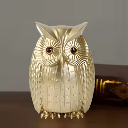 Luna™ | Ugglefigur med guldfinish