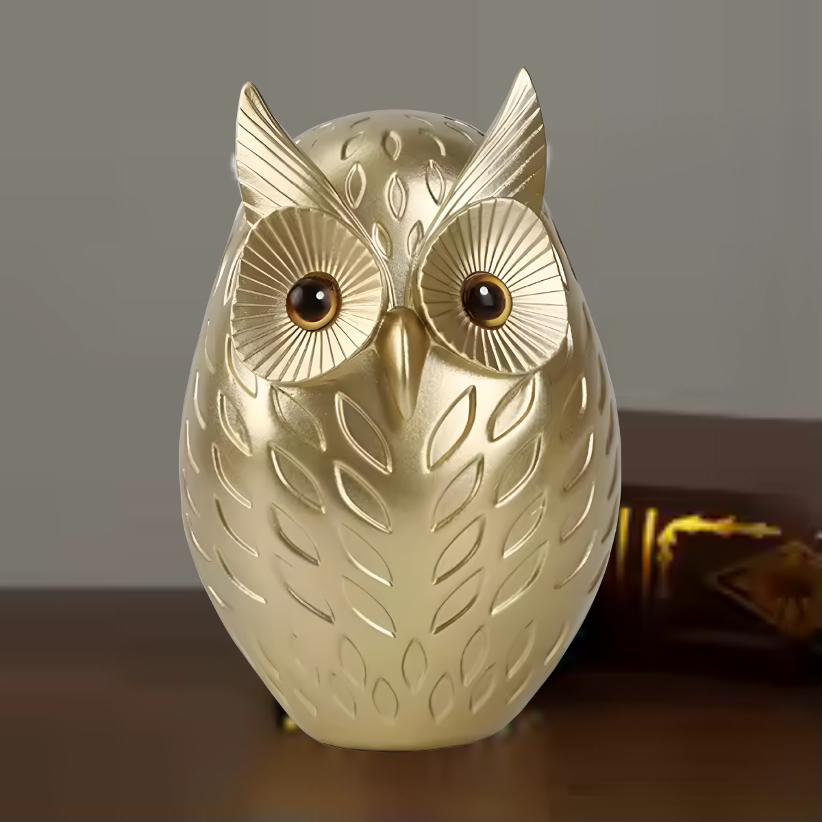 Luna™ | Ugglefigur med guldfinish