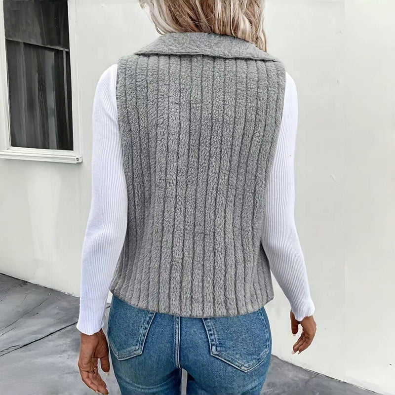 Freja™️|Ensfärgad avslappnad cardigan