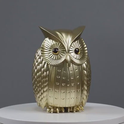 Luna™ | Ugglefigur med guldfinish